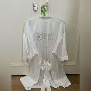 Victoria's Secret Satin “I Do” Bride Robe - White - One Size